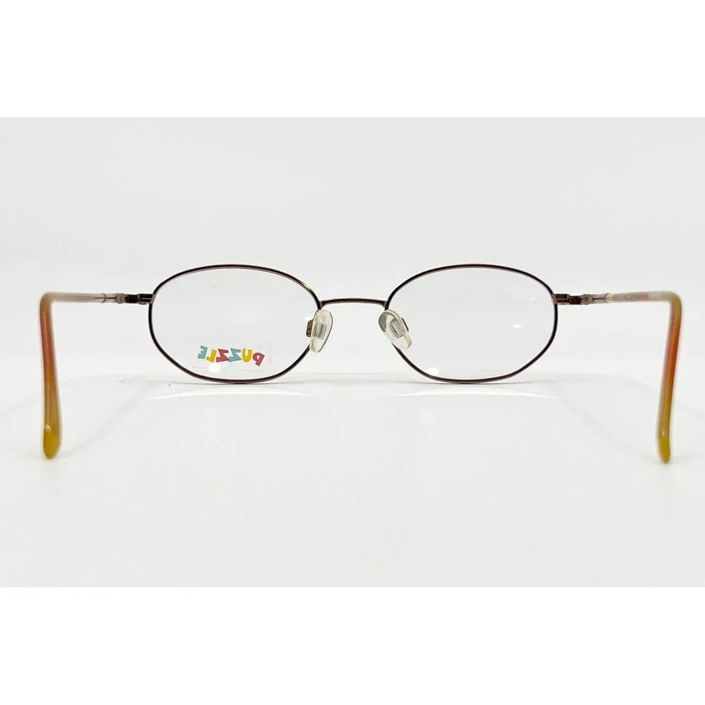 Puzzle Eyeglasses Kids Brown Oval Metal Frames PZ 25 01X0336 125